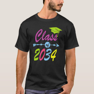 Class Of 2034 Grow With Me Kindergarten Graduate   T-Shirt