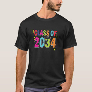 Class Of 2034 Grow With Me Kindergarten Graduation T-Shirt