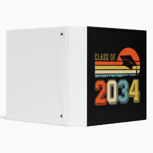 Class Of 2034 Grow With Me Pre-K Graduate Vintage Binder