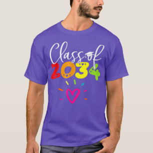 Class Of 2034 Kindergarten Grow With Me Graduate G T-Shirt