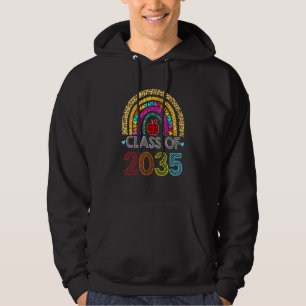 Class Of 2034 Rainbow Pink Graduate Preschool Kind Hoodie