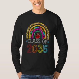 Class Of 2034 Rainbow Pink Graduate Preschool Kind T-Shirt