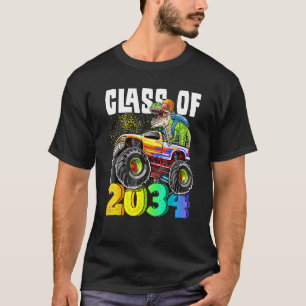 Class Of 2034 Rex Dinosaur Monster Truck Kindergar T-Shirt