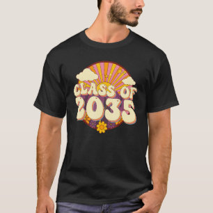 Class Of 2035 Back To School Groovy Retro Grow Wit T-Shirt