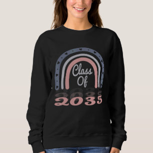 Class Of 2035 Cute Rainbow Kindergarten Graduate P Sweatshirt