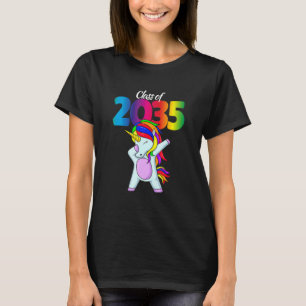 Class Of 2035 Dabbing Unicorn Back To School Kinde T-Shirt