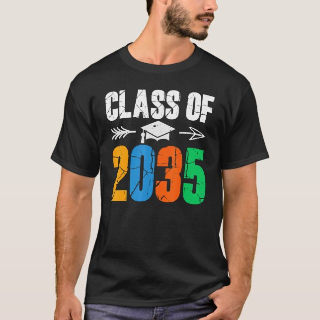 Class of 2035 First Day of School Graduation T-Shirt (Front)