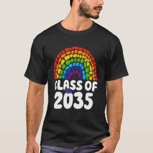 Class Of 2035 Graduate Graduation Rainbow Retro T-Shirt