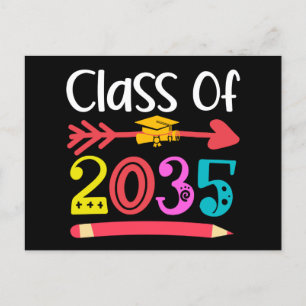 Class Of 2035 Grow With Me First Day Of School Pos Postcard