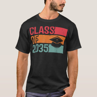 Class Of 2035 Grow With Me Graduation First Day Of T-Shirt