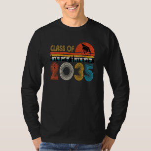 Class Of 2035 Grow With Me Graduation Vintage Retr T-Shirt