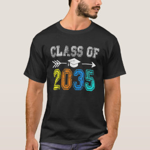 Class Of 2035 Grow With Me Kindergarten Graduation T-Shirt