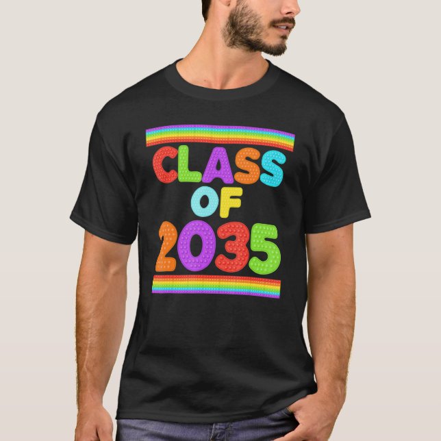 Class of 2035 Growing With Me Kindergarten Graduat T-Shirt (Front)