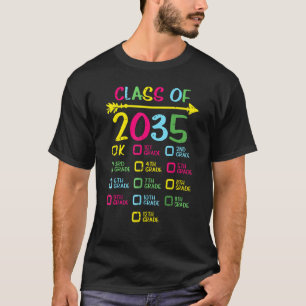 Class Of 2035 Handprint Grow With Me Kindergarten T-Shirt
