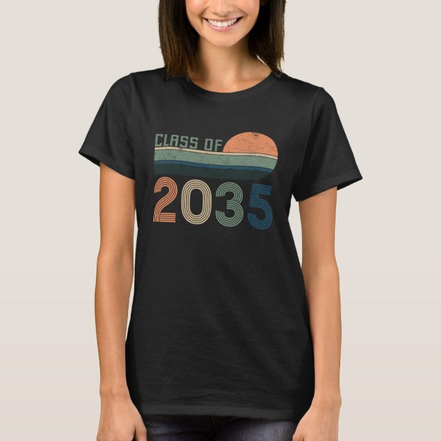 Class Of 2035 Kindergarten Graduate Graduation Gir T-Shirt (Front)