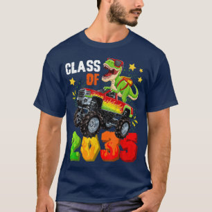 Class Of 2035 Kindergarten Grow With Me Dinosaur K T-Shirt