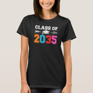 CLASS OF 2035 Kindergarten Grow With Me Student Sc T-Shirt