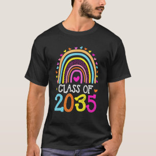 Class Of 2035 Kindergarten Pre-K Grow With Me Grad T-Shirt
