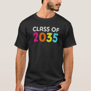 Class Of 2035 Kindergarten Pre k Grow with Me Grad T-Shirt