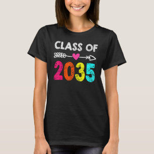 Class Of 2035 Kindergarten Pre K Grow With Me Grad T-Shirt