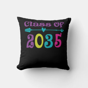 Class Of 2035 Kindergarten Pre K Grow With Me Grad Throw Pillow