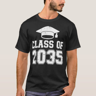 Class of 2035 kindergaten to graduation prek gradu T-Shirt