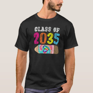 Class Of 2035 Leopard Pre k Grow with Me Graduatio T-Shirt
