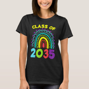 Class Of 2035 Rainbow First Last Day Graduation Sa T-Shirt