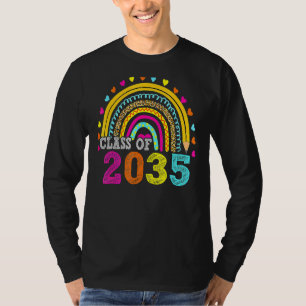 Class Of 2035 Rainbow Grow With Me First Day Of Sc T-Shirt