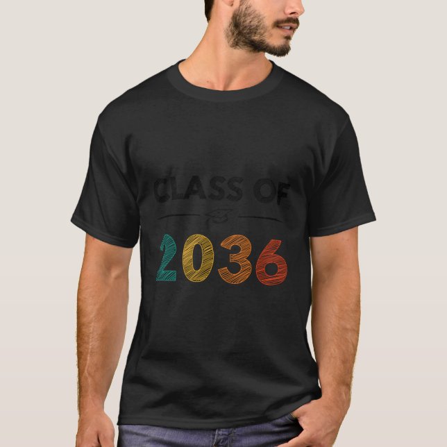 Class Of 2036 First Day Of School Back To School T-Shirt (Front)