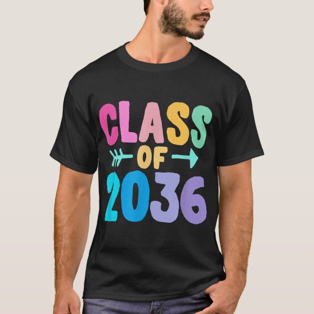 Class of 2036 Graduation Grow With Me T-Shirt (Front)