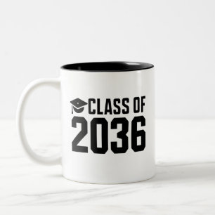 Class Of 2036 Grow With Me Back to School Two-Tone Coffee Mug