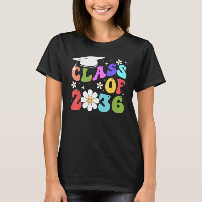 Class of 2036 Grow With Me First Day of School Gra T-Shirt (Front)