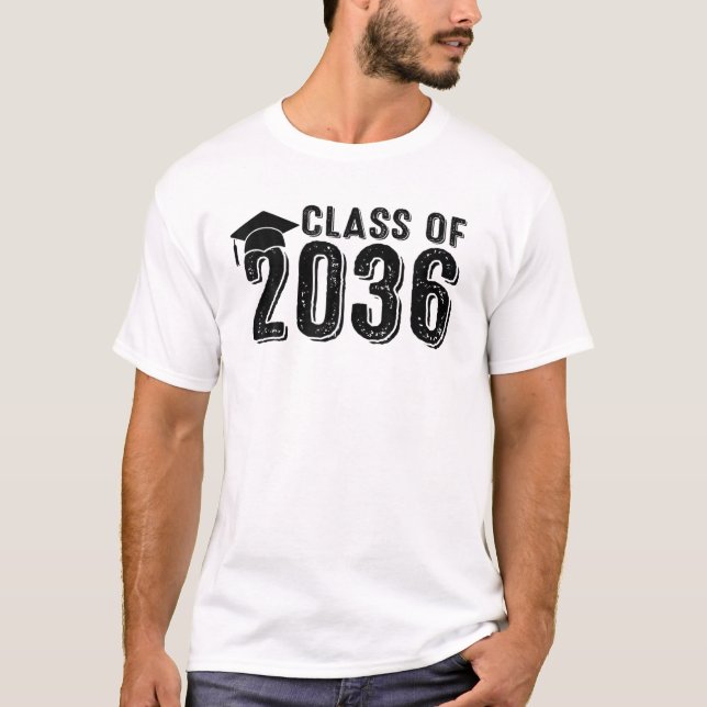 Class Of 2036 Grow With Me Graduation Day Of Schoo T-Shirt (Front)