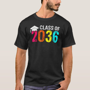 Class Of 2036 Grow With Me Kindergarten Pre K Grad T-Shirt