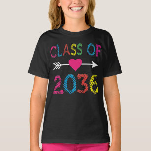 Class Of 2036 Pre-K Crew Preschool Graduation Kids T-Shirt