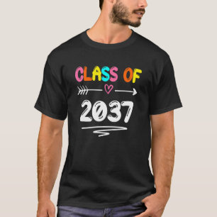 Class Of 2037 Grow With Me First Day Of School Gra T-Shirt