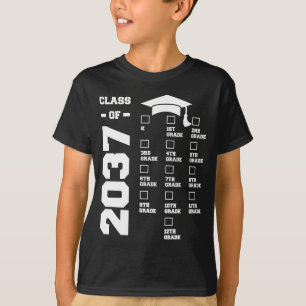 Class Of 2037 Grow With Me First Day Of School T-Shirt