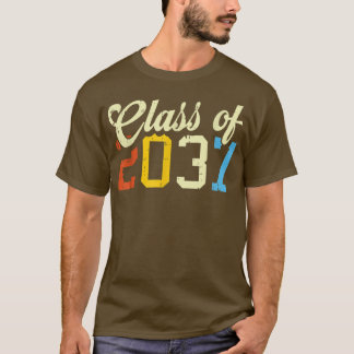 Class Of 2037 Retro PreK Kindergarten Preschool St T-Shirt