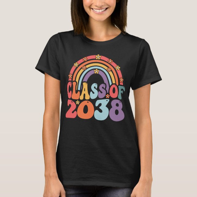Class Of 2038 Grow With Me First Day Of School T-Shirt (Front)