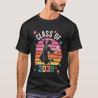 Class of 2038 Grow With Me Funny Kindergarten Back T-Shirt