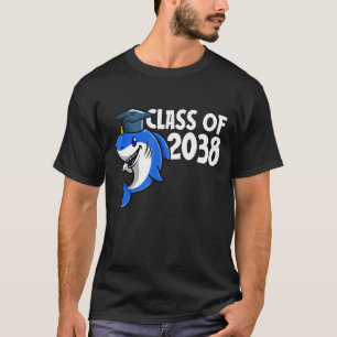 Class Of 2038 Shark Graduate Pre K Kindergarten Pr T-Shirt