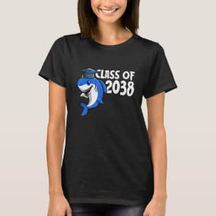 Class Of 2038 Shark Graduate Pre K Kindergarten Pr T-Shirt