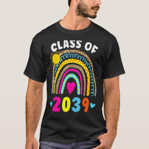 Class Of 2039 Graduation Pre K Graduate Rainbow T-Shirt