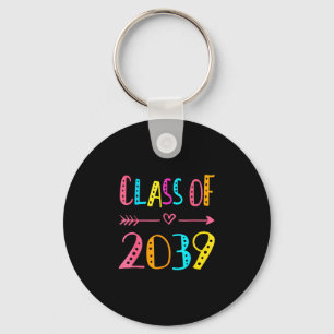Class of 2039 grow with shirt first day of school keychain