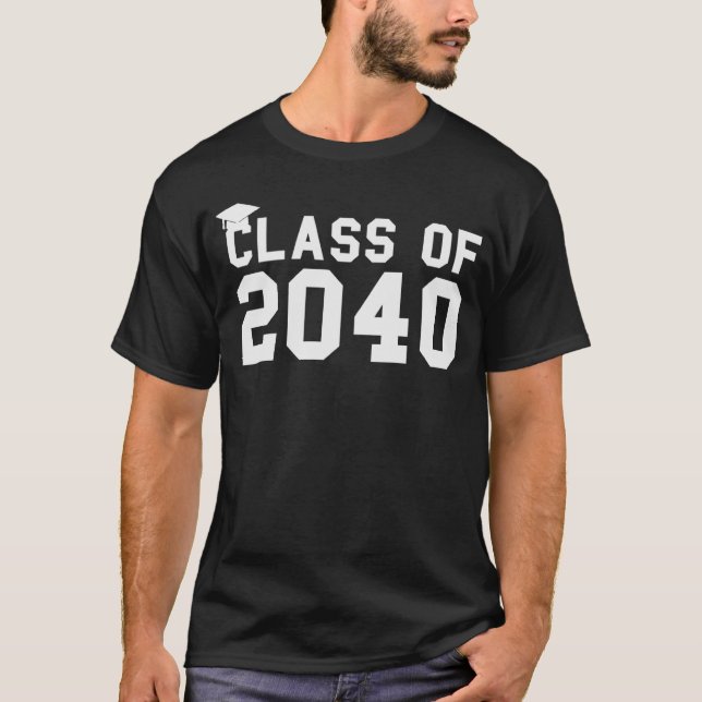 Class of 2040 Grow With Me First Day of School T-Shirt (Front)