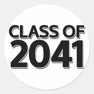 Class of 2041 classic round sticker