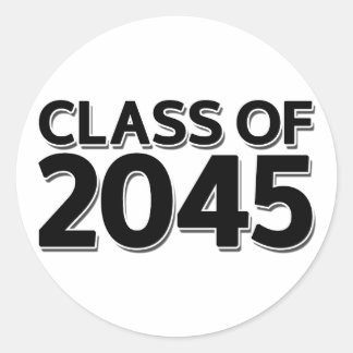 Class of 2045 classic round sticker