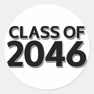 Class of 2046 classic round sticker