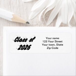 Class of 206 black typography graduation